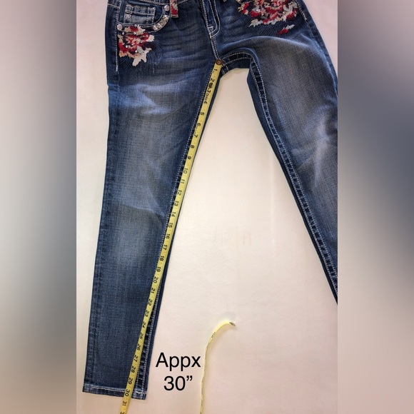 MISS ME Signature Skinny Embroidered Jeans JP7258S3 (W26 L30) - Picture 11 of 17